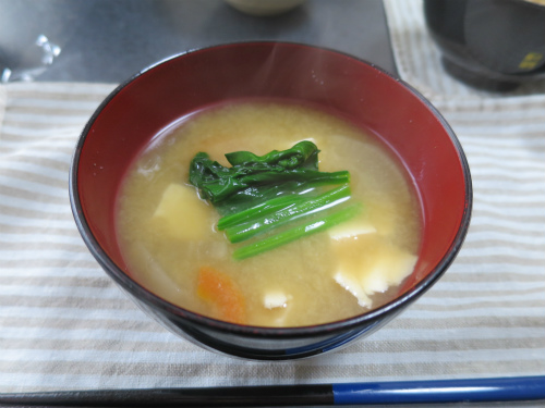 ワタリガニの味噌汁
